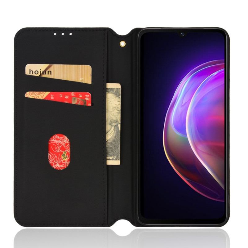 Flip Cover Vivo V21 5G Effet Cuir Diamant