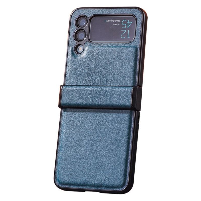 Coque Samsung Galaxy Z Flip 4 5G Effet Cuir avec Charnière