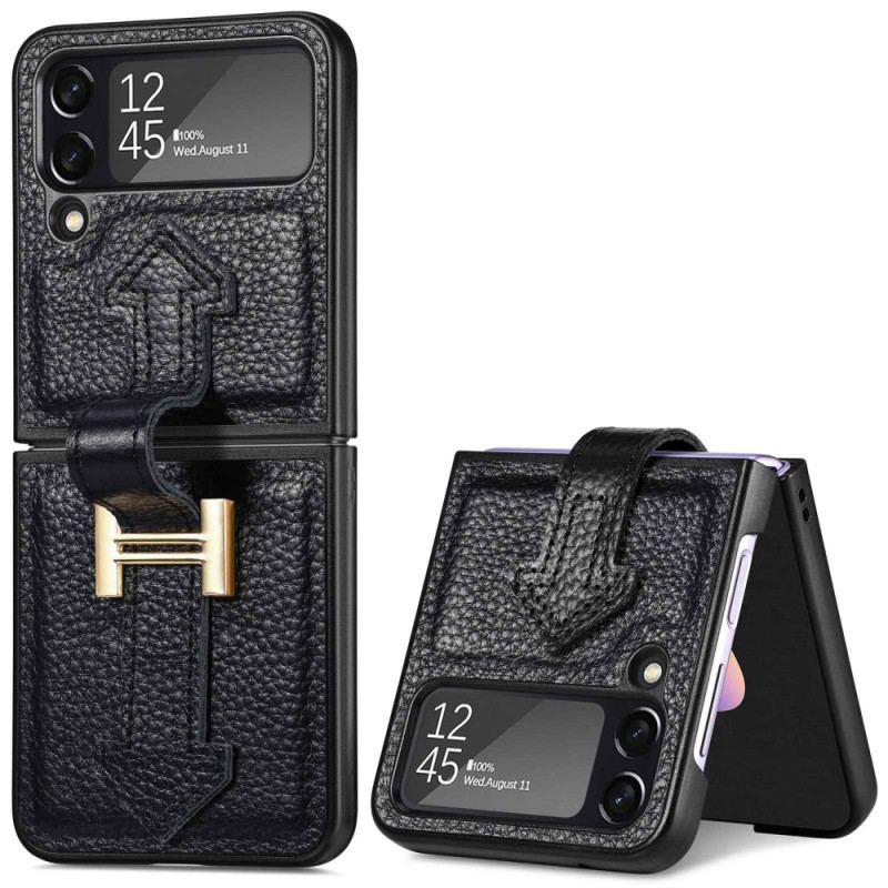 Coque Samsung Galaxy Z Flip 4 Cuir et Breloques