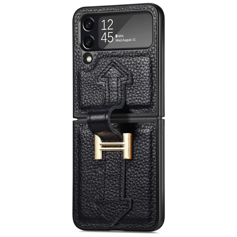 Coque Samsung Galaxy Z Flip 4 Cuir et Breloques