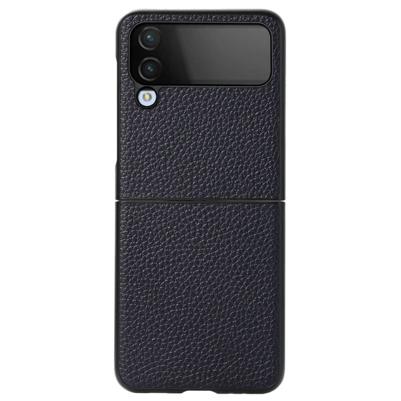 Coque Samsung Galaxy Z Flip 4 Cuir Véritable Litchi