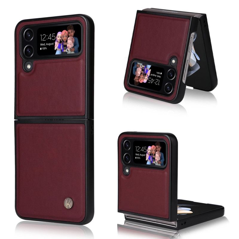 Coque Samsung Galaxy Z Flip 4 Effet Cuir YIKATU