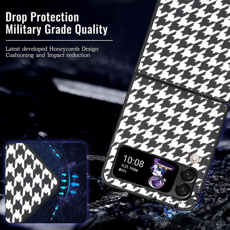 Coque Samsung Galaxy Z Flip 4 Pied de Poule