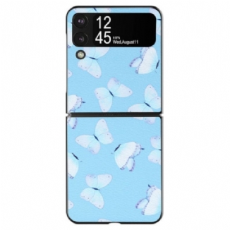 Coque Samsung Galaxy Z Flip 4 Simili Cuir Papillons