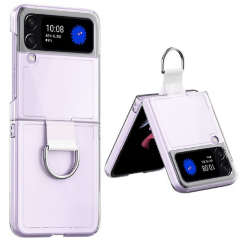 Coque Samsung Galaxy Z Flip 4 Transparente avec Anneau