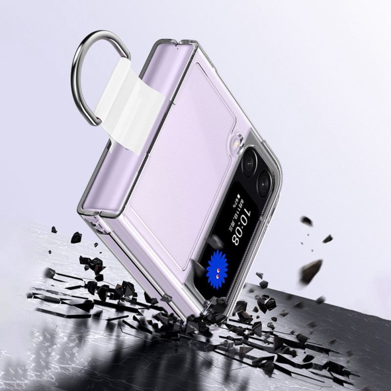 Coque Samsung Galaxy Z Flip 4 Transparente avec Anneau