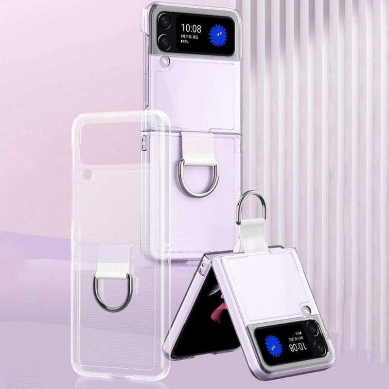 Coque Samsung Galaxy Z Flip 4 Transparente avec Anneau