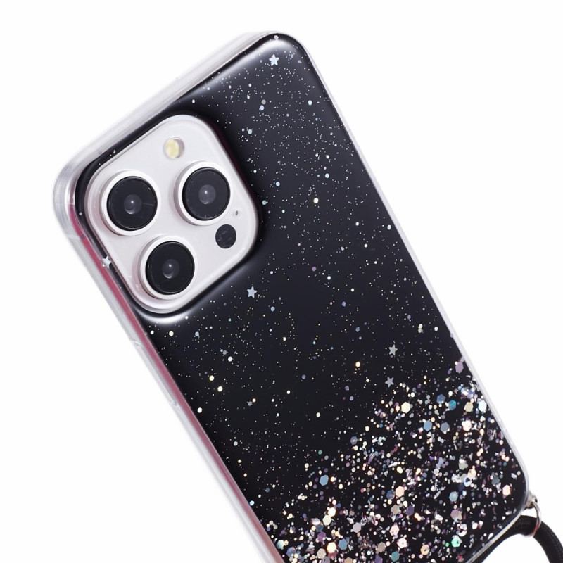 Coque à Cordon iPhone 16 Pro Max Paillettes