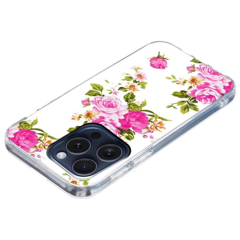 Coque iPhone 16 Pro Max Fleurs Roses