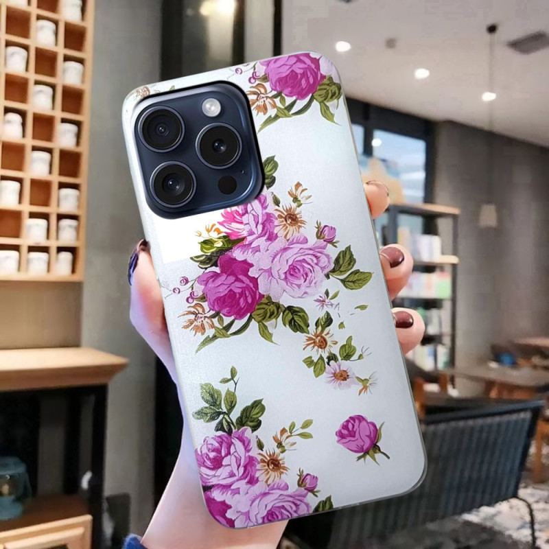 Coque iPhone 16 Pro Max Fleurs Roses