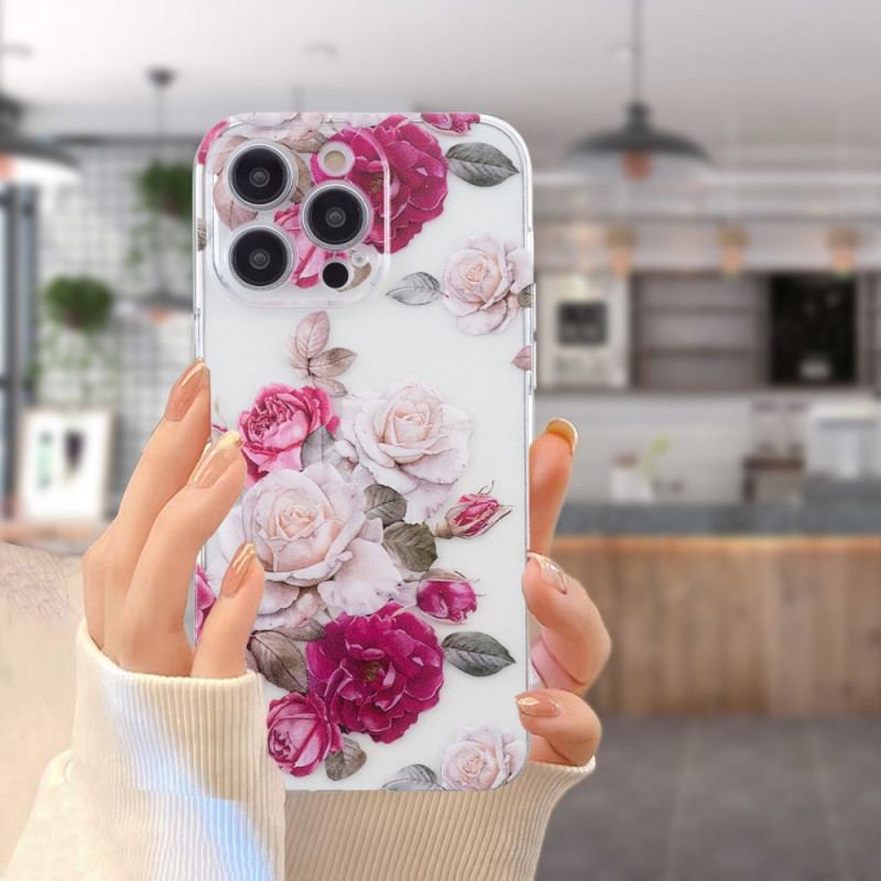 Coque iPhone 16 Pro Max Pivoines Colorées