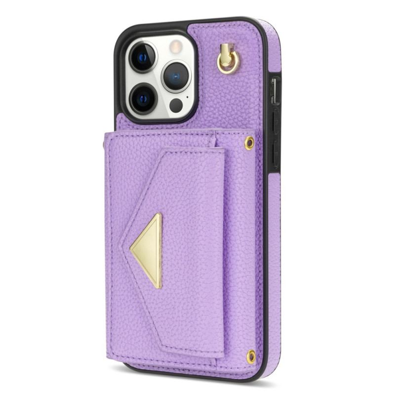 Coque iPhone 16 Pro Max Porte-Cartes et Bandoulière