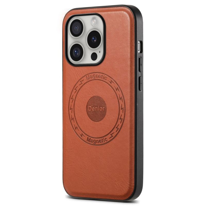 Coque iPhone 16 Pro Max Simili Cuir Magnétique DENIOR