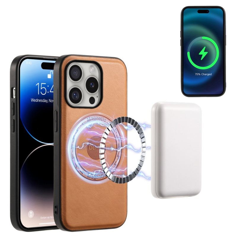 Coque iPhone 16 Pro Max Simili Cuir Magnétique DENIOR