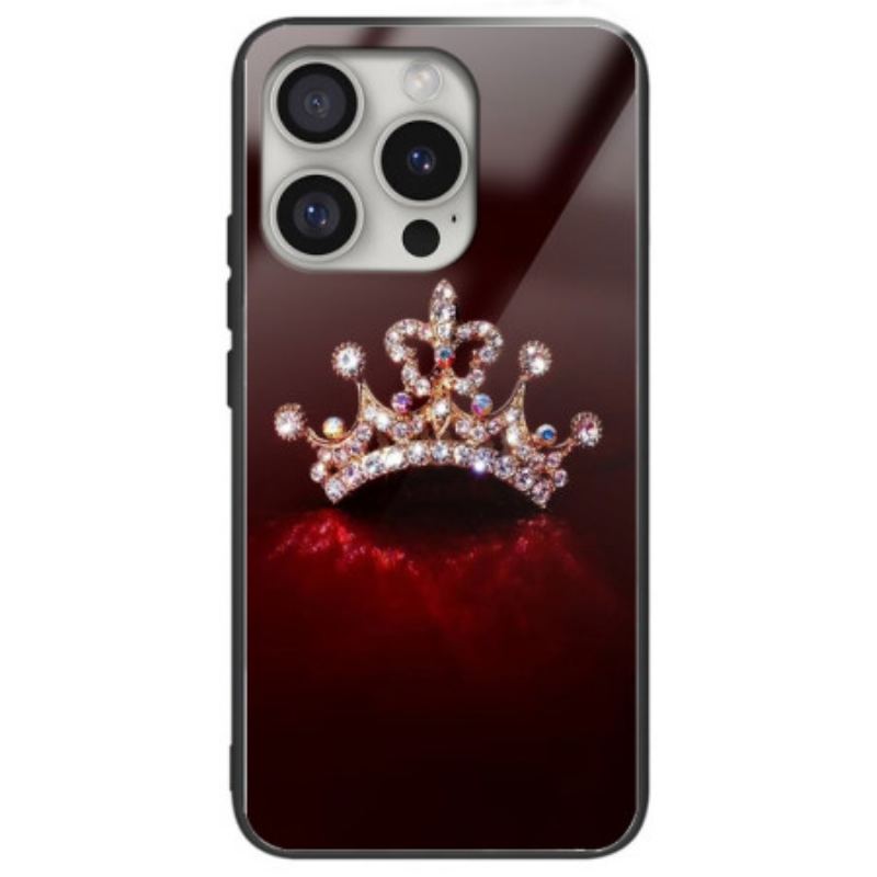 Coque iPhone 16 Pro Max Verre Trempé Couronne en Diamants