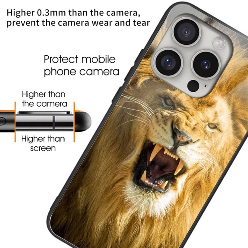 Coque iPhone 16 Pro Max Verre Trempé Lion