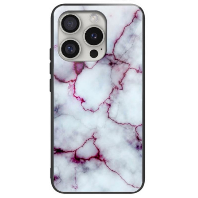 Coque iPhone 16 Pro Max Verre Trempé Marbre Violet