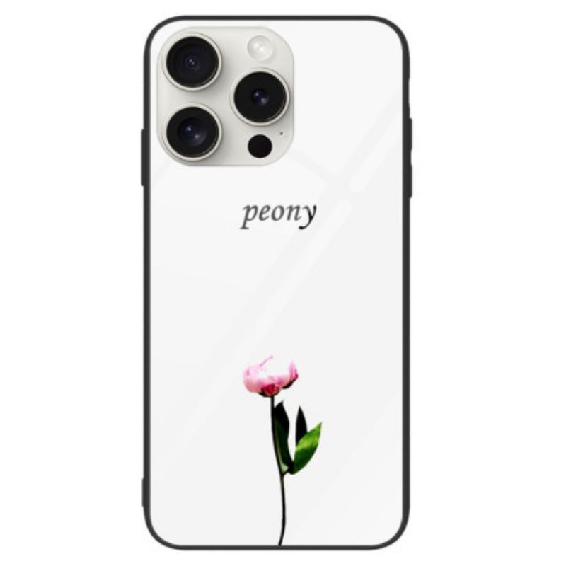 Coque iPhone 16 Pro Max Verre Trempé Pivoine