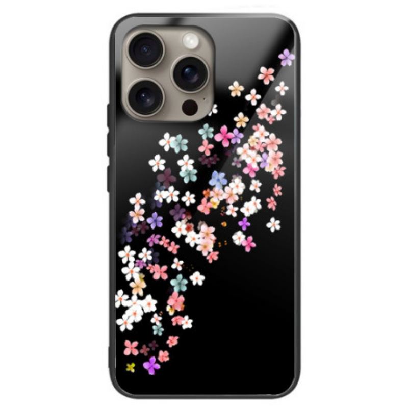 Coque iPhone 16 Pro Max Verre Trempé Pluie Florale