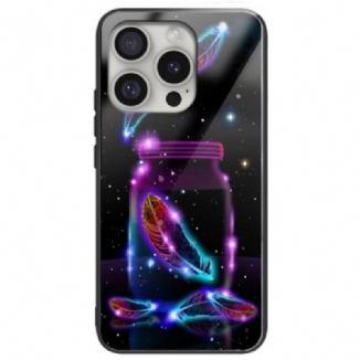 Coque iPhone 16 Pro Max Verre Trempé Plume Fluorescente