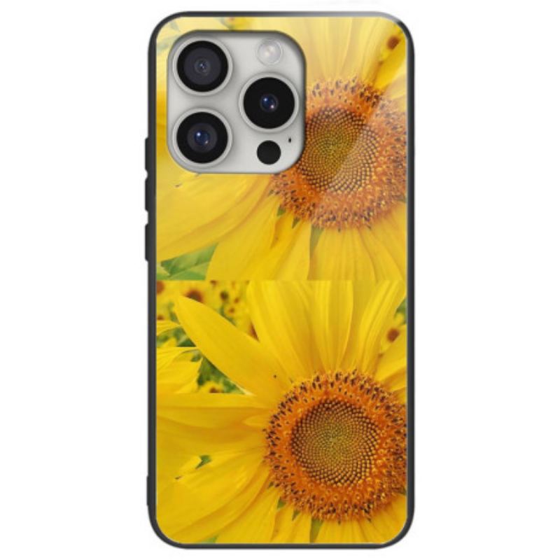 Coque iPhone 16 Pro Max Verre Trempé Tournesol