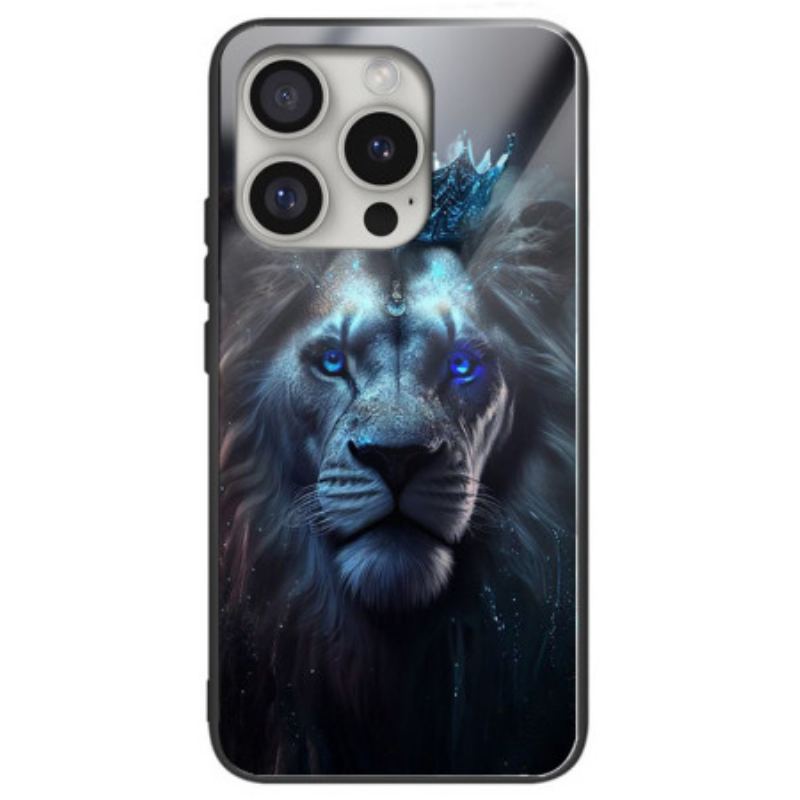 Coque Phone 16 Pro Max Verre Trempé Lion Bleu