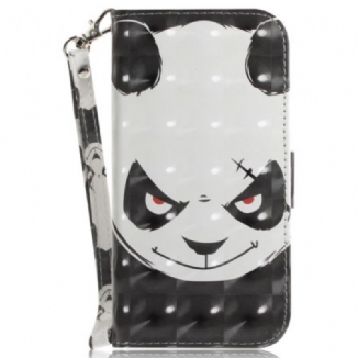 Housse iPhone 16 Pro Max Angry Panda à Lanière