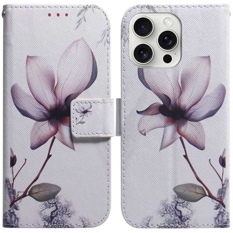 Housse iPhone 16 Pro Max Fleur Rose