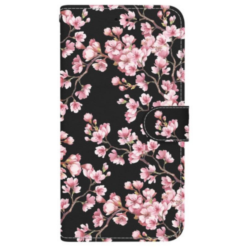 Housse iPhone 16 Pro Max Fleurs de Prunier à Lanière