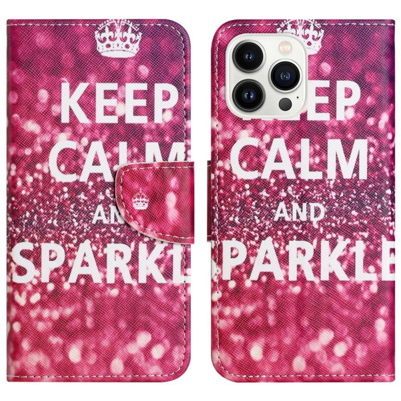 Housse iPhone 16 Pro Max Keep Calm and Sparkle