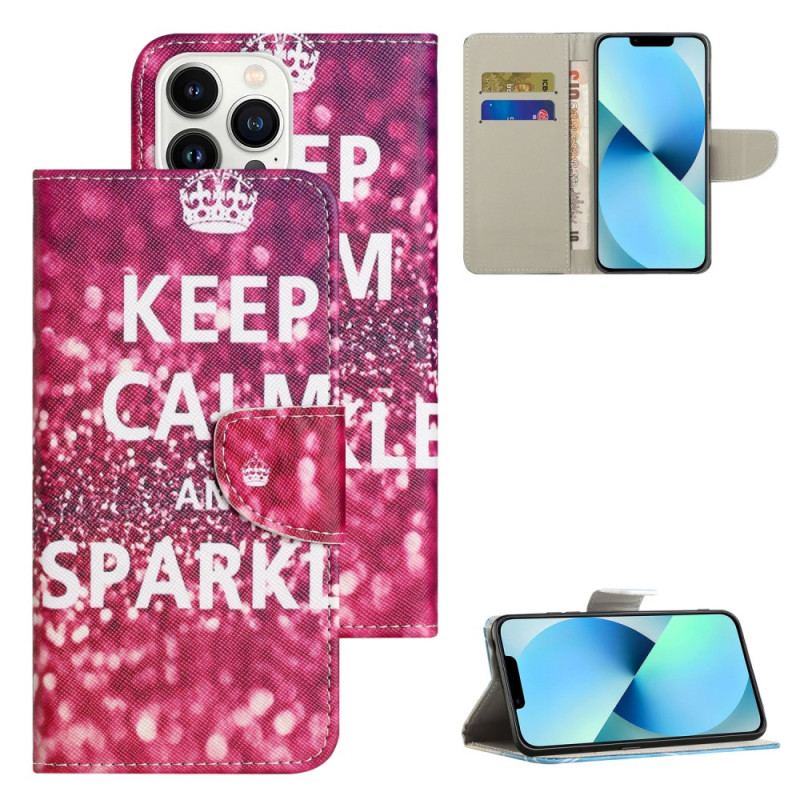 Housse iPhone 16 Pro Max Keep Calm and Sparkle