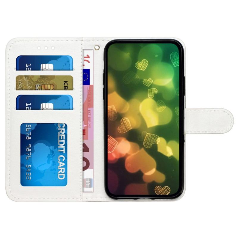 Housse iPhone 16 Pro Max Papillons Colorés à Lanière