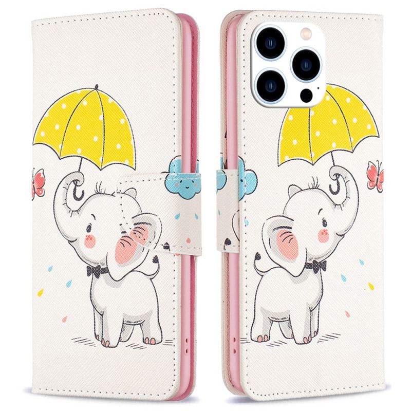 Housse iPhone 16 Pro Max Parapluie et Éléphant