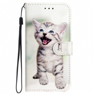 Housse iPhone 16 Pro Max Petit Chat à Lanière