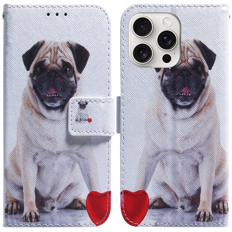 Housse iPhone 16 Pro Max Pug Dog