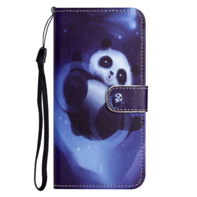 Housse iPhone 16 Pro Max Space Panda à Lanière