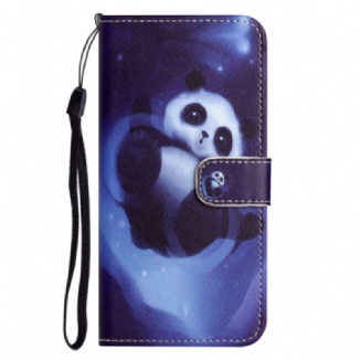 Housse iPhone 16 Pro Max Space Panda à Lanière