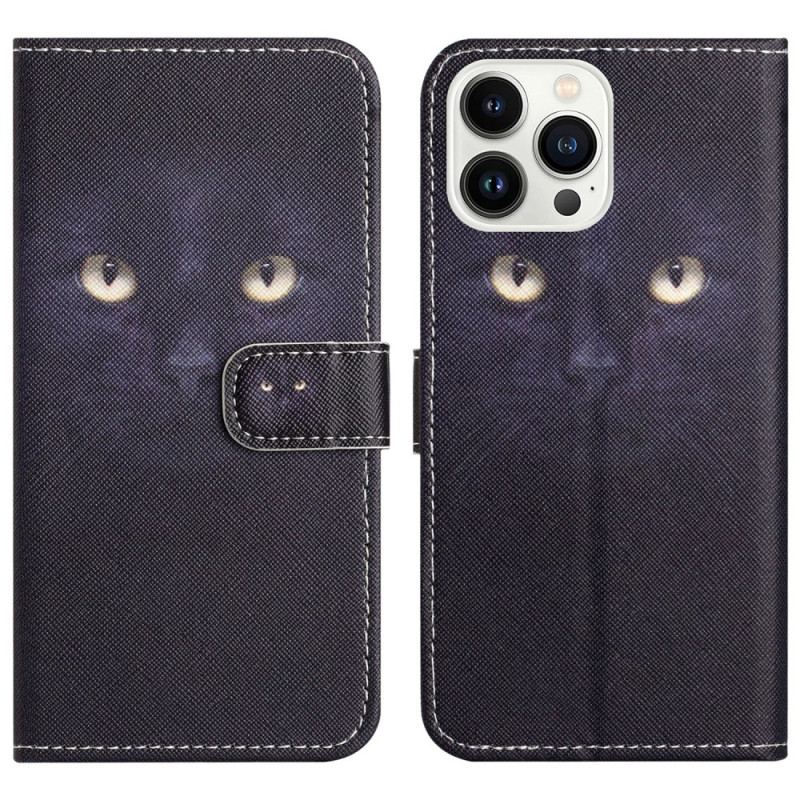 Housse iPhone 16 Pro Max Yeux de Chat à Lanière