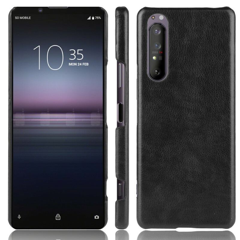 Coque Sony Xperia 1 II Effet Cuir Litchi