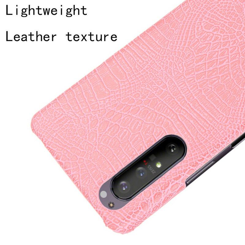 Coque Sony Xperia 1 II Effet Peau de Crocodile