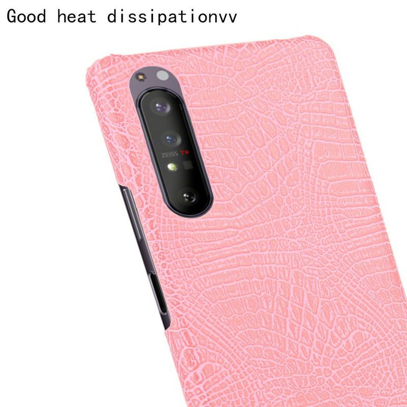 Coque Sony Xperia 1 II Effet Peau de Crocodile