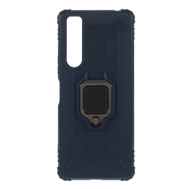 Coque Sony Xperia 1 II Ring et Fibre Carbone