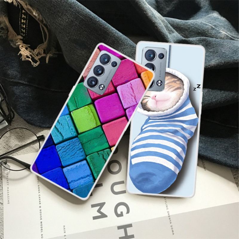 Coque Oppo Reno 6 Pro 5G Chaton Endormi