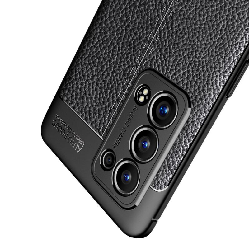 Coque Oppo Reno 6 Pro 5G Cuir Litchi Double Line