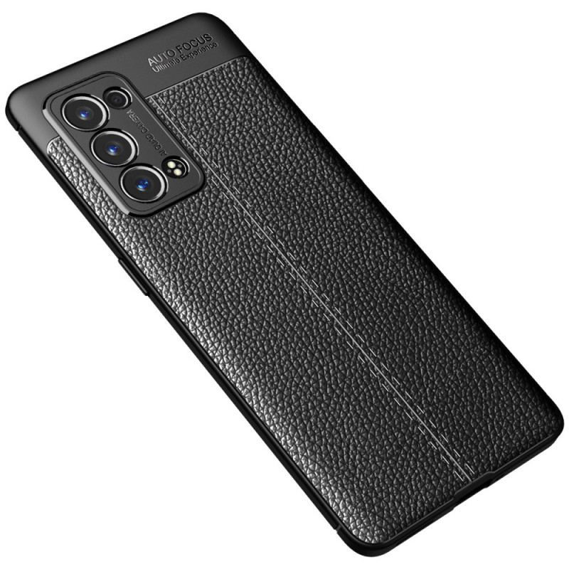 Coque Oppo Reno 6 Pro 5G Cuir Litchi Double Line