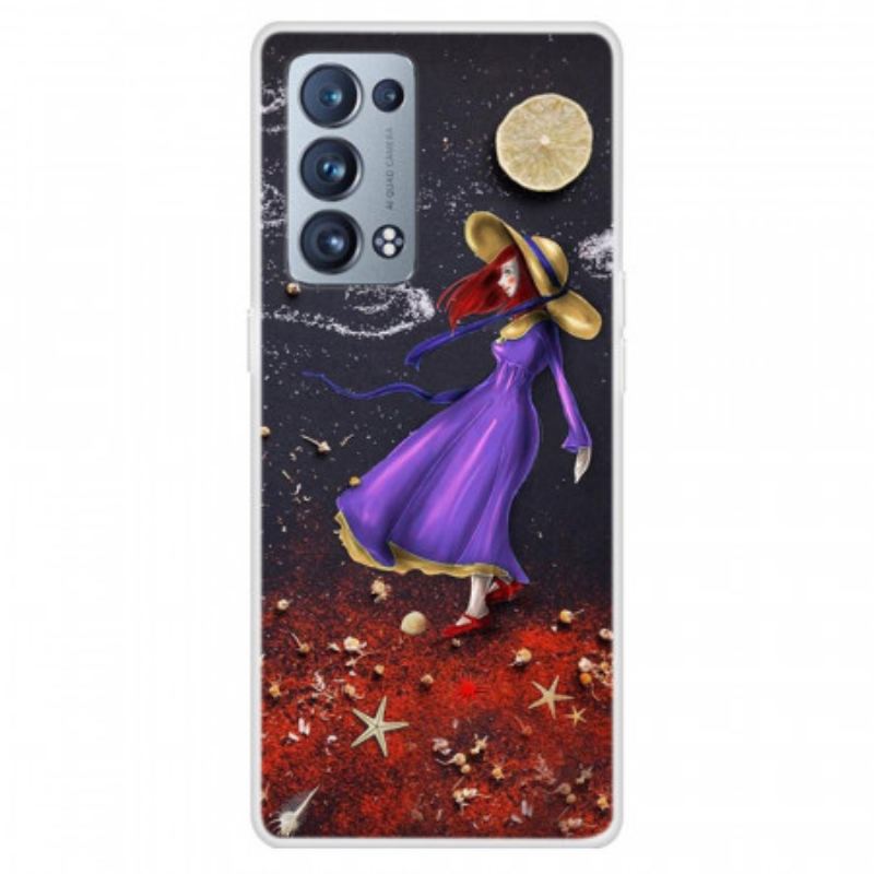 Coque Oppo Reno 6 Pro 5G Femme à la Mer