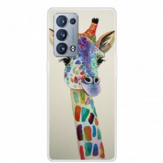 Coque Oppo Reno 6 Pro 5G Girafe Colorée