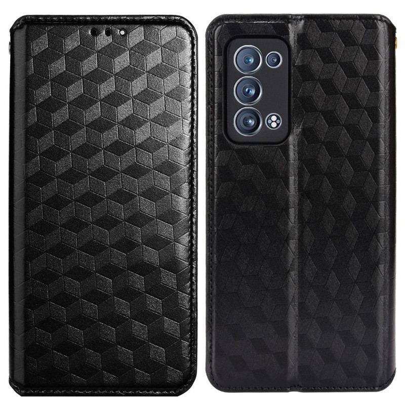 Flip Cover Oppo Reno 6 Pro 5G Cubes 3D