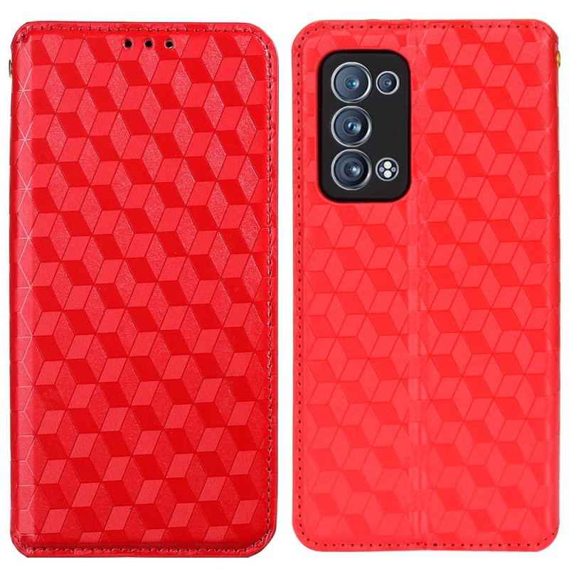 Flip Cover Oppo Reno 6 Pro 5G Cubes 3D