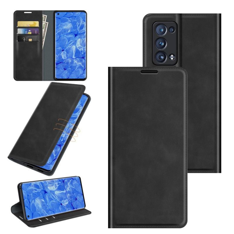 Flip Cover Oppo Reno 6 Pro 5G Skin-Touch Douceur